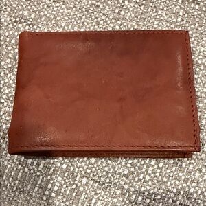 Distressed Brown Leather Wallet